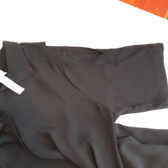 CHICO’S Button Down Tunic Short Split Sleeve Blouse Black Women’s Size XL 1X - Picture 15 of 16